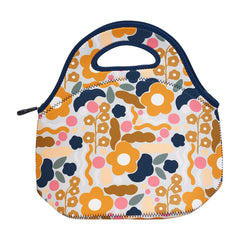 Lunch Bag - Floral Puzzle Mustard