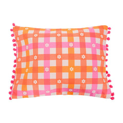 Beach Pillow - Daisy Gingham