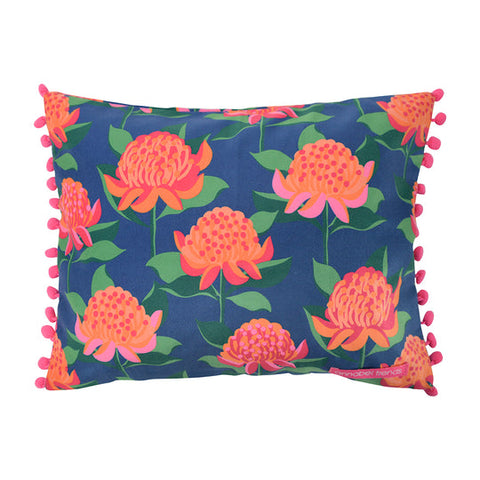 Beach Pillow - Bright Waratah