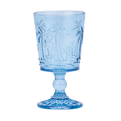 Goblet Glass Set of 4 - Palm Tree