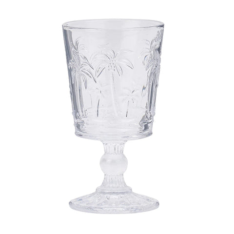 Goblet Glass Set of 4 - Palm Tree