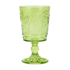 Goblet Glass Set of 4 - Palm Tree