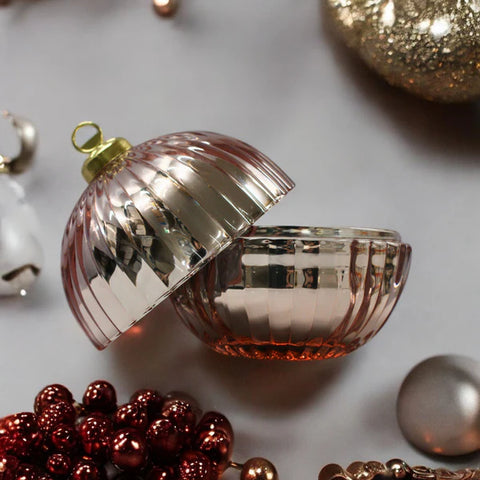 Christmas Bauble Rose Gold - Sugar Plum Fairy