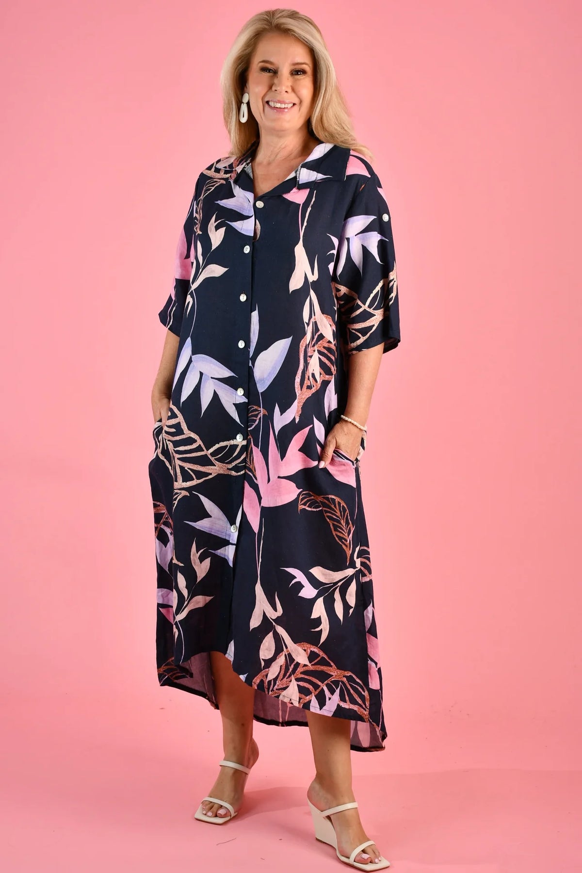 Matilda Linen Button Dress