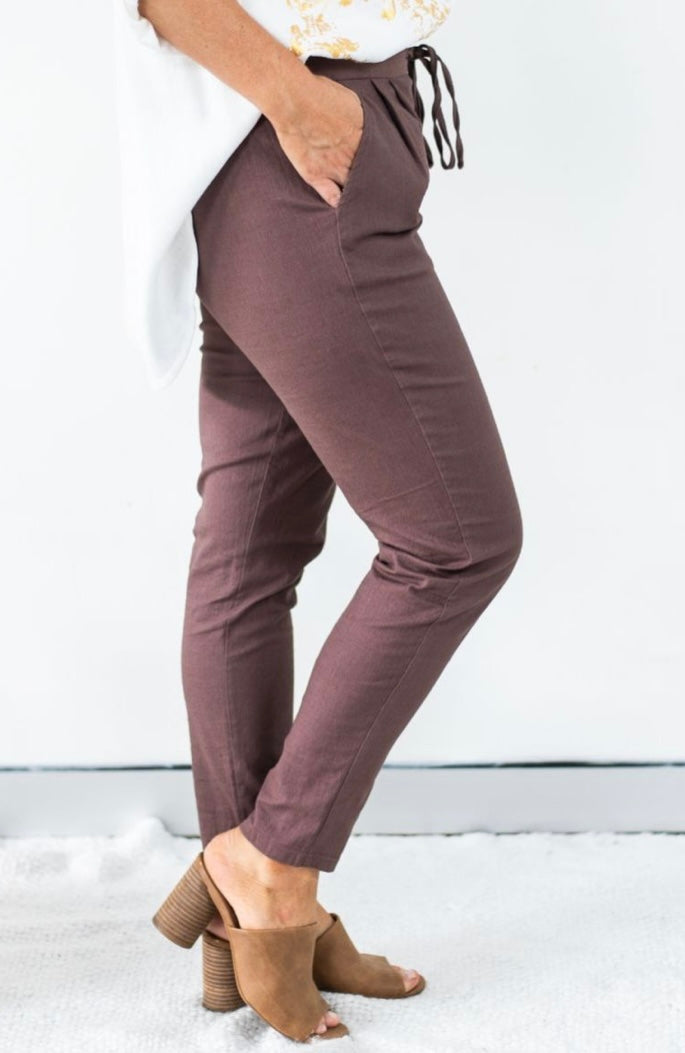 Linen/Rayon Stretch Pant