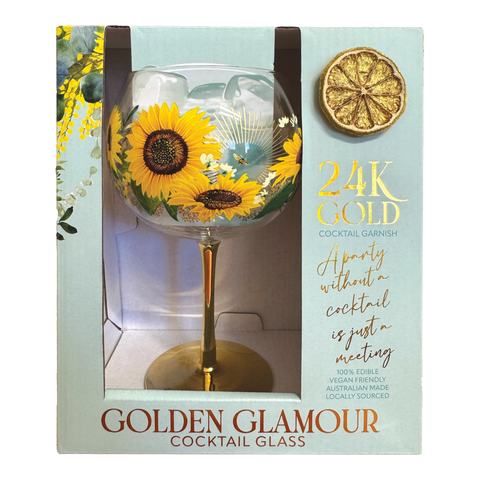 Golden Glamour Glass - Bee Sunny