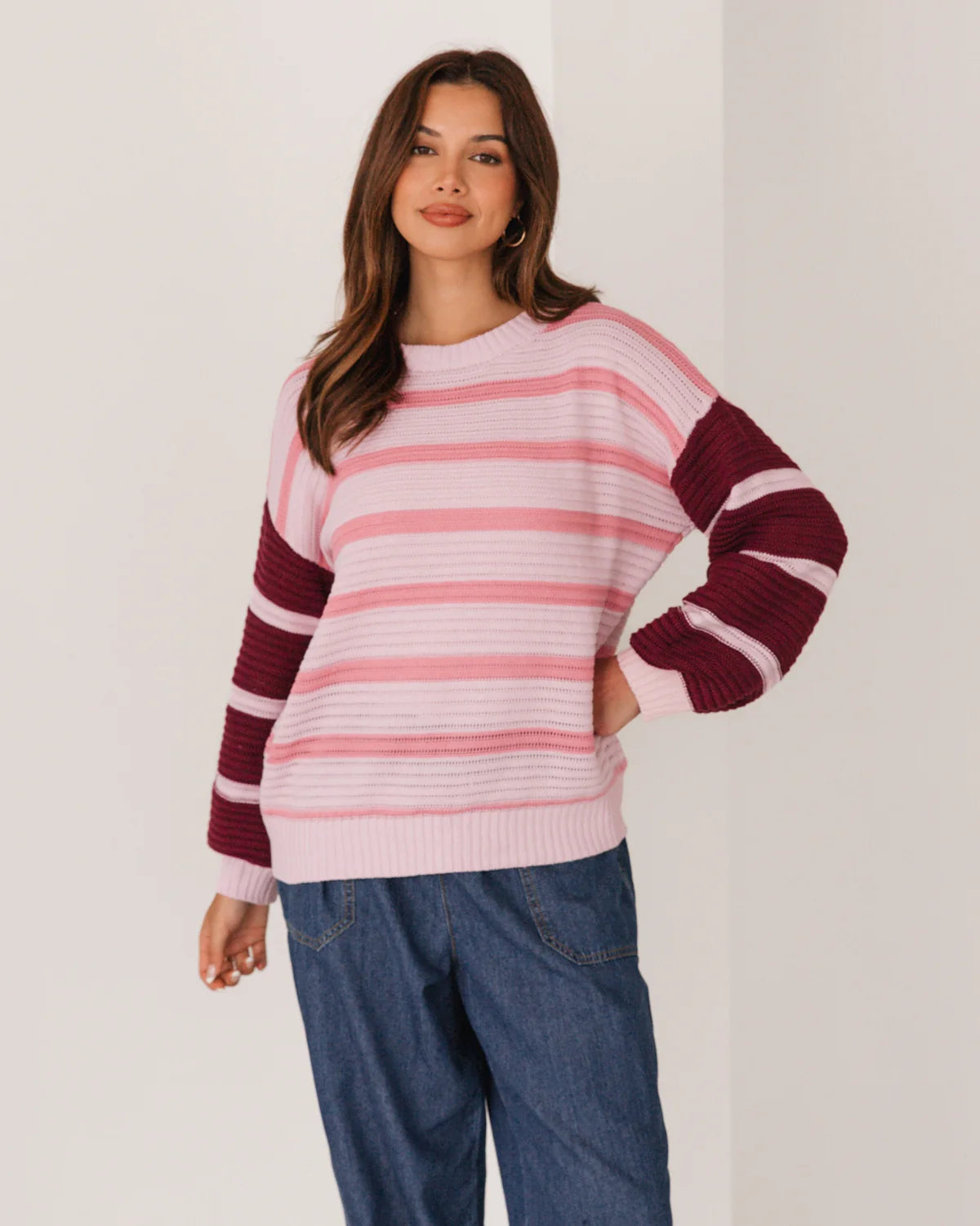 MULTI STRIPE KNIT JUMPER