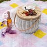 Coloured Wicker Insulated Picnic Basket