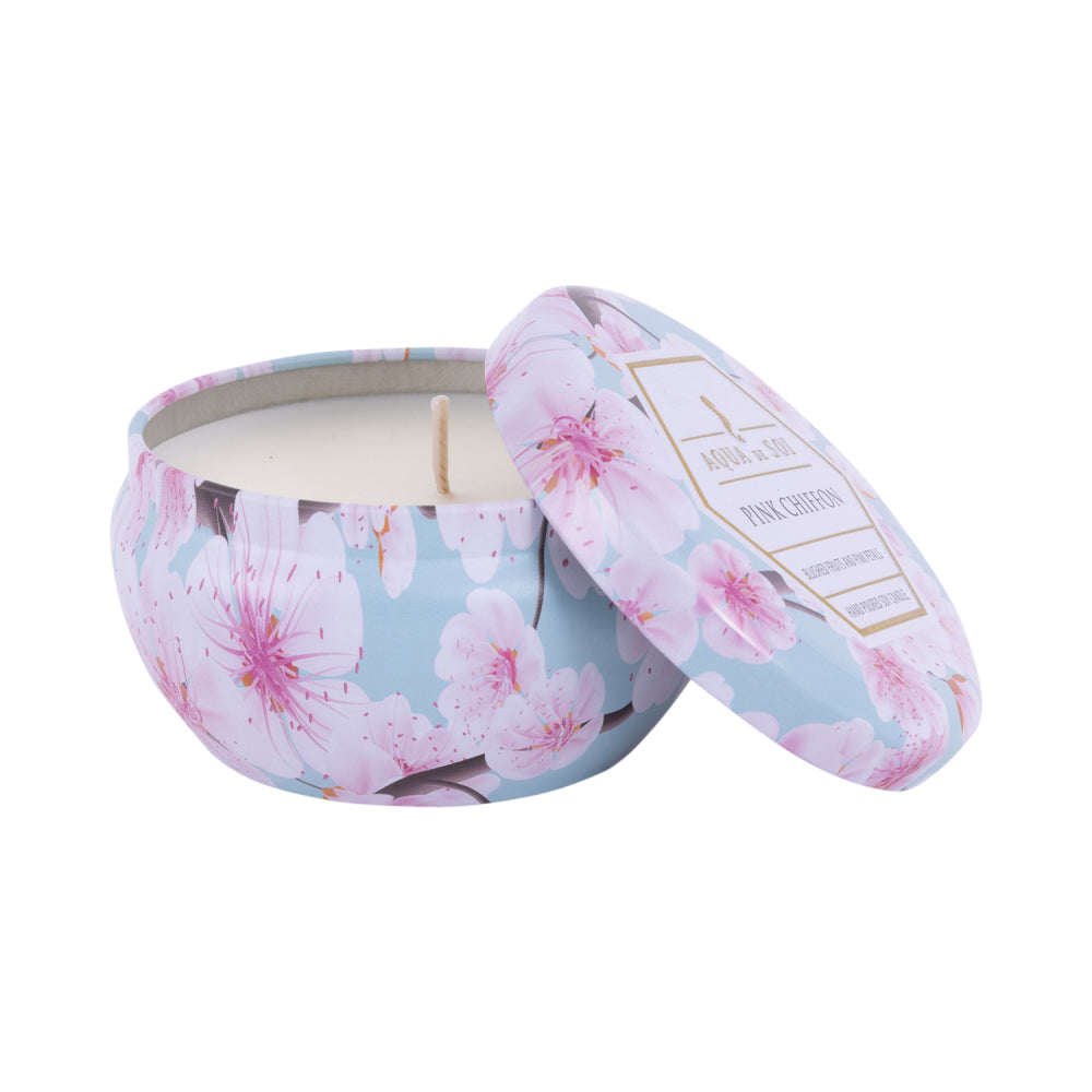 Pink Chiffon Candle Tin