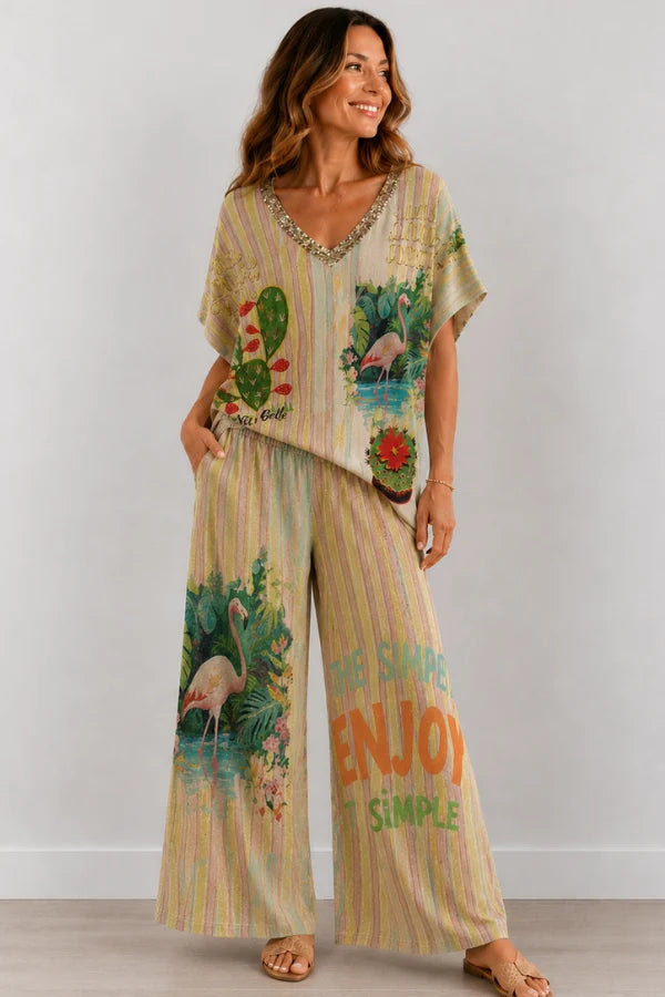 Palazzo Shimmer Pant