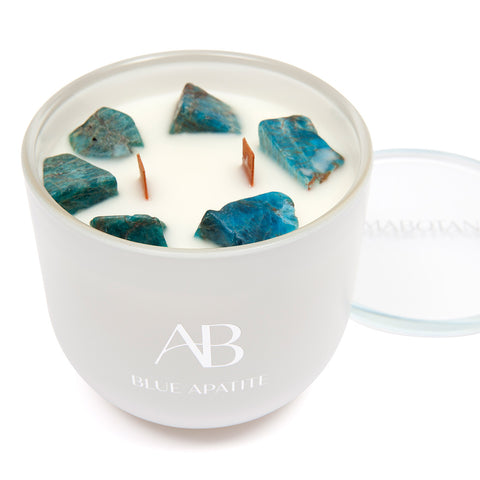 Blue Apatite Candle